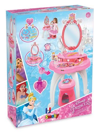 Măsuță cosmetică pentru copii - Masă cosmetică cu scăunel Prințese Disney Smoby - 7