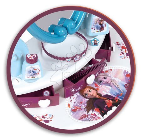 Hry na profesie - Kozmetický stolík Frozen 2 Disney 2v1 Smoby so stoličkou a 10 doplnkov_1