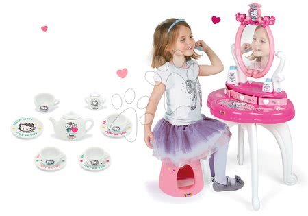 Hello Kitty - Set măsuță cosmetică cu scăunel Hello Kitty Smoby