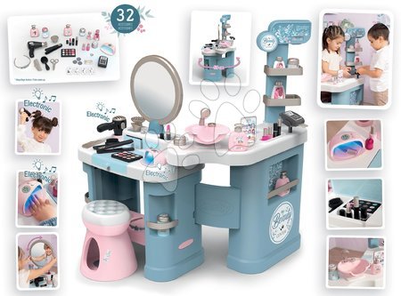 Dětské kuchyňky - Set kuchyňka moderní Loft Industrial a kosmetický salon Smoby_1