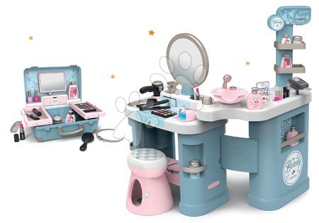 Hry na profesie - Set kozmetický stolík elektronický My Beauty Center 3in1 Smoby s kozmetickým kufríkom