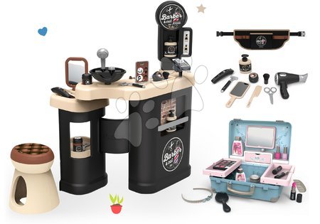 Dětský kosmetický stolek - Set holičství trojkřídlé Barber Cut&Barber Shop Smoby