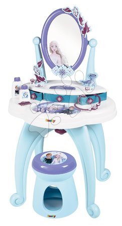 Kosmetický stolek pro děti - Kosmetický stolek a taburetka Frozen Hairdresser 2in1 Smoby