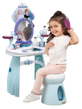 Igre poklicev - Kozmetična mizica s stolčkom Frozen Hairdresser Smoby_1