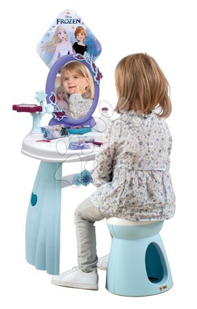 Table de maquillage avec chaise Frozen et 10 accessoires Smo