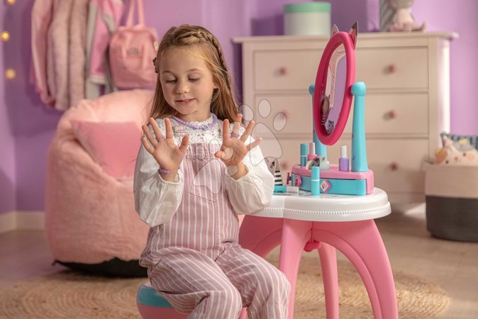 Schminktisch für Kinder - Kosmetiktisch mit drehbarem Spiegel und Stuhl Gabby Dressing Table 2in1 Smoby - 6