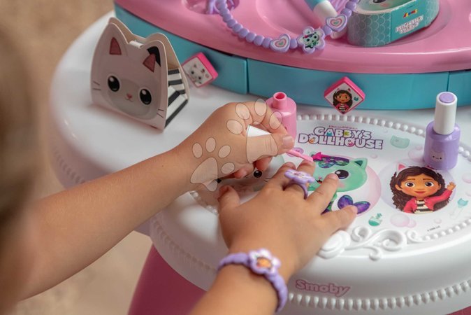 Schminktisch für Kinder - Kosmetiktisch mit drehbarem Spiegel und Stuhl Gabby Dressing Table 2in1 Smoby - 7