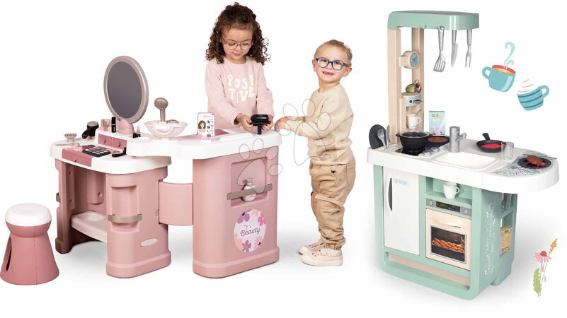 Kosmetické stolky sety | Strana 2 - Set kosmetický stolek s nehtovým studiem My Beauty Center 3v1 Smoby