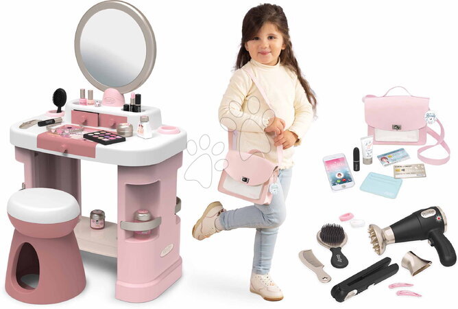 Kosmetické stolky sety | Strana 2 - Sada kosmetického stolku s kadeřnickou sadou My Beauty Dressing Table Smoby