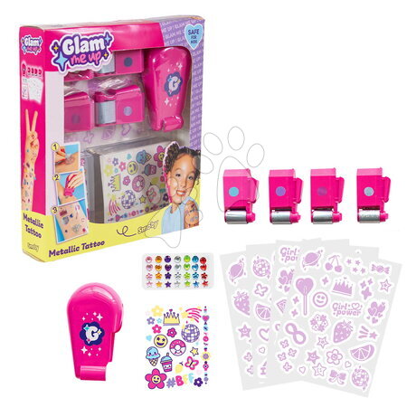 Kosmetický stolek pro děti - Tetovací sada s metalickými fóliemi Glam Metallic Tattoo Smoby - 6
