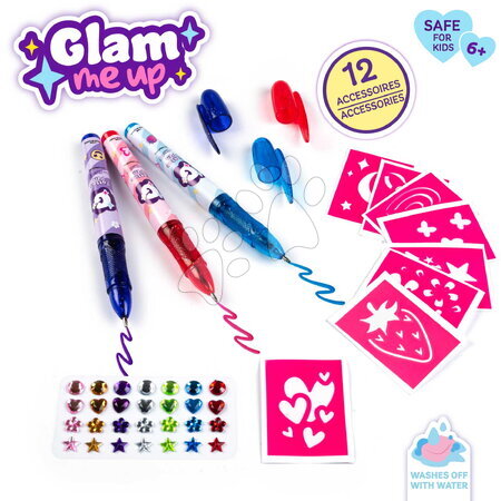 Tegning og maleri - Tetovacia sada s fixkami na telo Glam Tattoo Body Art Smoby_1