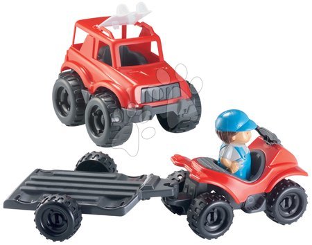 Stavebnice Abrick - Stavebnice Abrick - terénní auto s přívěsem a čtyřkolkou Écoiffier - 1