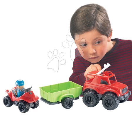 Stavebnice Abrick - Stavebnice Abrick - terénní auto s přívěsem a čtyřkolkou Écoiffier - 4