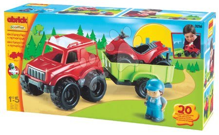 Stavebnice Abrick - Stavebnice Abrick - terénní auto s přívěsem a čtyřkolkou Écoiffier - 5