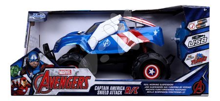 Coches teledirigidos - Coche teledirigido RC Attack Capitán América Marvel Jada - 12