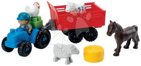 Stavebnice Abrick - Stavebnice traktor s vlečkou a zvířátky Abrick Écoiffier - 1