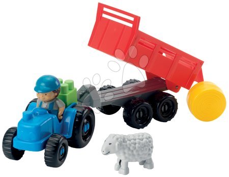 Stavebnice Abrick - Stavebnice traktor s vlečkou a zvířátky Abrick Écoiffier - 3