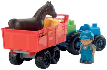 Stavebnice Abrick - Stavebnice traktor s vlečkou a zvířátky Abrick Écoiffier - 4