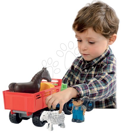 Stavebnice Abrick - Stavebnice traktor s vlečkou a zvířátky Abrick Écoiffier - 5