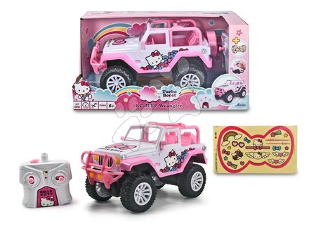 Samochodziki na pilota - Autko zdalnie sterowane RC Jeep Wrangler Hello Kitty Jada - 3