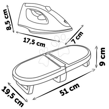 Kinderbügelbretter - Bügelbrett mit Bügeleisen Tefal Foldable Ironing Board Smoby - 17