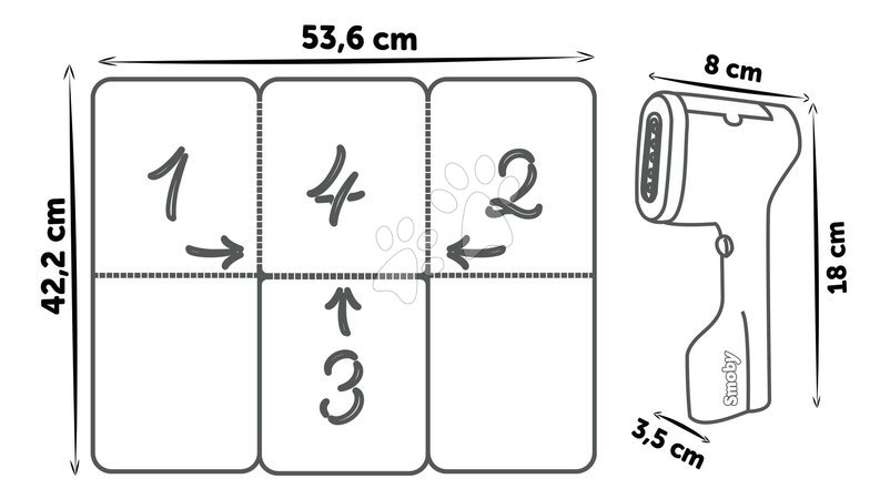 Bügeleisen für Kinder - Handdampfer mit Bügelbrett – Tefal Steam&Fold Set Smoby - 37