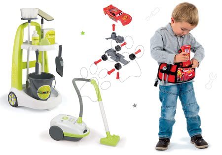 Hry na domácnost - Set úklidový vozík s kbelíkem Clean Smoby - 18