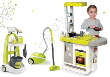 Hry na domácnost - Set úklidový vozík s kbelíkem Clean Smoby - 26
