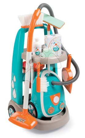 Jocuri de uz casnic - Set cărucior de curăţenie cu aspirator electronic Vacuum Cleaner Smoby_1