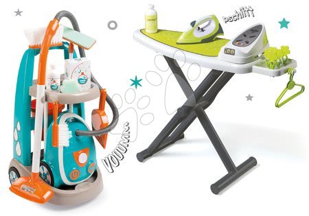 Jocuri de uz casnic - Set cărucior de curăţat cu aspirator electronic Clean Smoby - 25