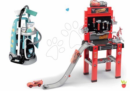 Igre poklicev - Komplet čistilni voziček z elektronskim sesalnikom Cleaning Trolley Vacuum Cleaner Smoby 