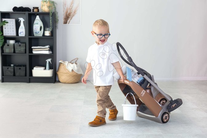 Reinigungswagen für Kinder - Putzwagen mit elektronischem Staubsauger Rowenta Vacuum Cleaner Smoby - 4