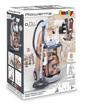 Reinigungswagen für Kinder - Putzwagen mit elektronischem Staubsauger Rowenta Vacuum Cleaner Smoby - 11