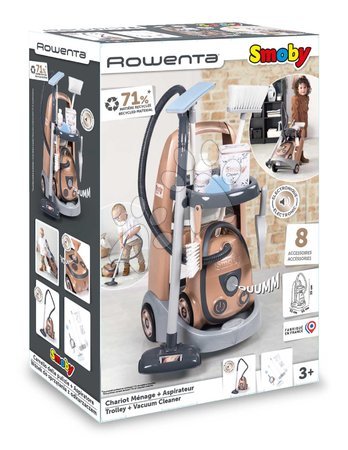 Reinigungswagen für Kinder - Putzwagen mit elektronischem Staubsauger Rowenta Vacuum Cleaner Smoby - 13
