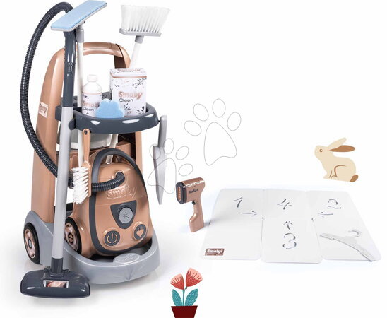 Set pulizie giocattolo - Set carrello pulizie e vaporizzatore a mano con modello 