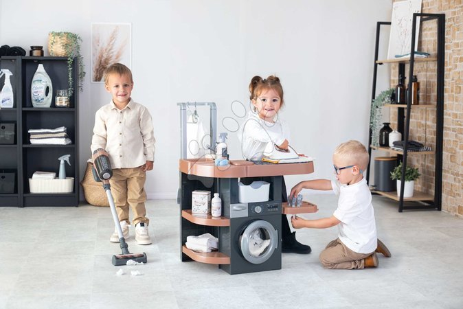 Haushaltsspielzeug - Waschecke mit Waschmaschine und Staubsauger Rowenta Wash&Clean Laundry – Smoby - 3