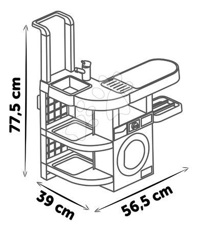 Haushaltsspielzeug - Waschecke mit Waschmaschine und Staubsauger Rowenta Wash&Clean Laundry – Smoby - 24