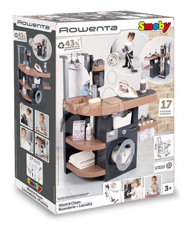 Haushaltsspielzeug - Waschecke mit Waschmaschine und Staubsauger Rowenta Wash&Clean Laundry – Smoby - 25