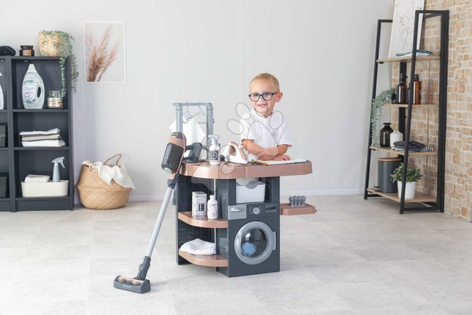 Haushaltsspielzeug - Waschecke mit Waschmaschine und Staubsauger Rowenta Wash&Clean Laundry – Smoby - 21