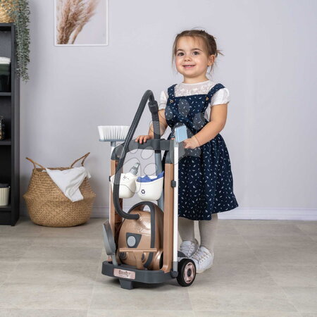 Barnens städvagnar - Städvagn och elektronisk dammsugare Rowenta Trolley Vacuum Cleaner Smoby