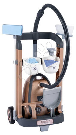 Otroški čistilni vozički - Upratovalni voziček z električnim sesalnikom Rowenta Trolley Vacuum Cleaner Smoby