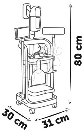 Dětské úklidové vozíky - Úklidový vozík s tyčovým vysavačem se zvukem Rowenta Trolley Upright Hoover Smoby - 5