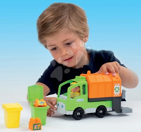Building and construction toys - Abrick Ecoiffier Garbage Truck Building Blocks Set_1