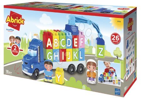 Stavebnice Abrick - Kamion s jeřábem ABC Abrick Truck Écoiffier - 2