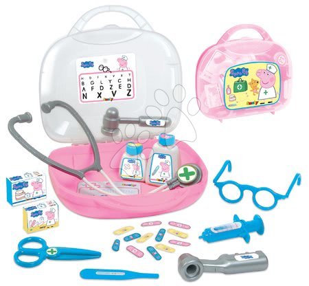 Detské lekárske vozíky - Lekársky kufrík Peppa Pig Smoby