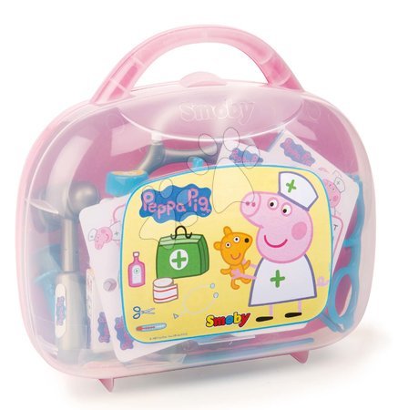 Detské lekárske vozíky - Lekársky kufrík Peppa Pig Smoby_1