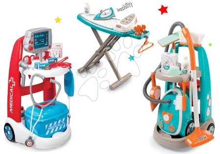 Orvosi kocsi szettek - Szett orvosi kocsi elektronikus Medical Smoby