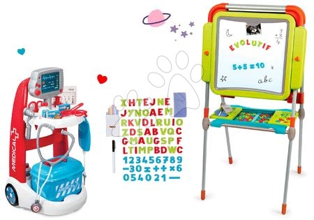 Smoby - Komplet elektronski zdravniški voziček Medical Smoby