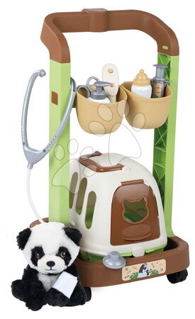Medicinska kolica za djecu - Veterinarska kolica s plišanom pandom Veterinary Trolley Smoby
