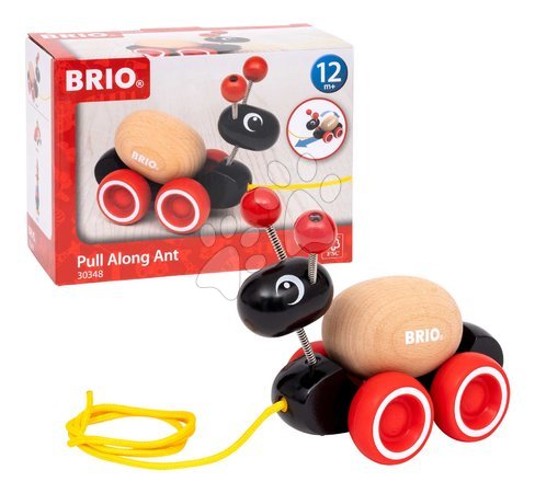 Дървени играчки за дърпане - Дървена количка за дърпане Мравка Pull Along BRIO - 2